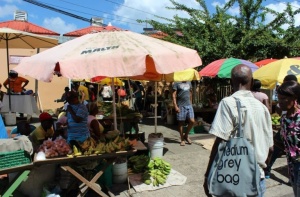 The market in Castries. 
