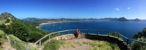 Pigeon Island- at the top of the fort!